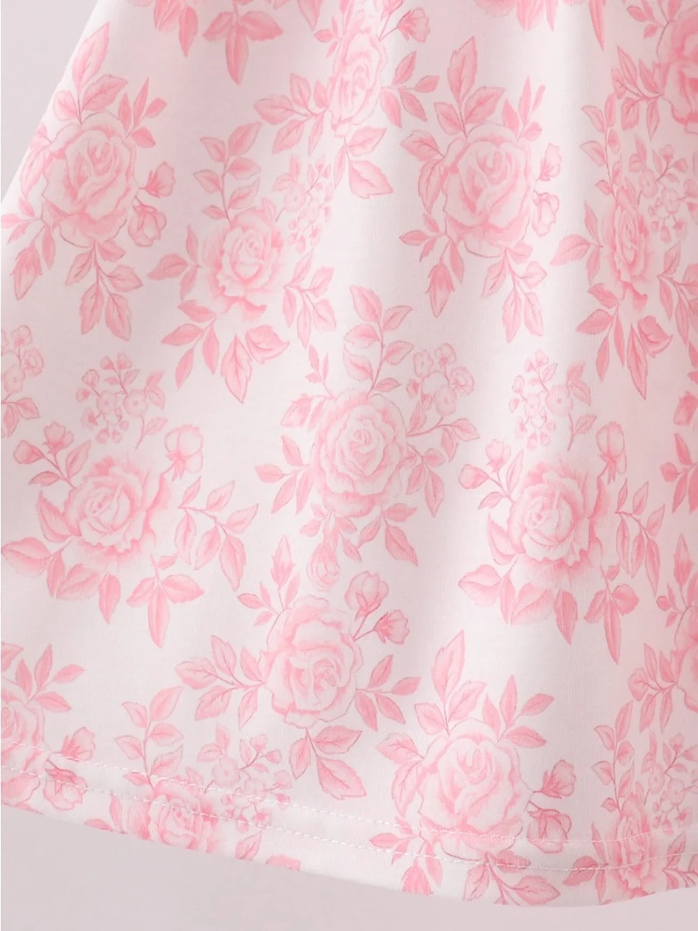 NWT Abby & Evie Girls' Pink Floral Apple Set with Peter Pan Collar